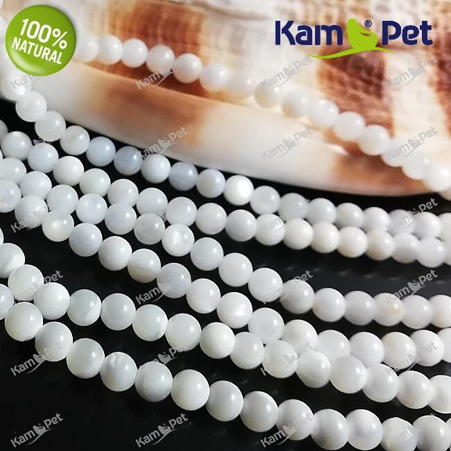 Bílá PERLEŤ kuličky 3-3,5mm přírodní minerál luxusní perly