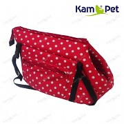 Červená taška na psa KamPet 100% bavlna červený puntík