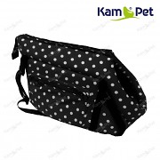 Taška na psa KamPet 100% bavlna vel. 30cm černý 06 puntík