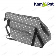 Šedá taška na psa KamPet 100% bavlna šedý puntík
