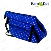 Taška na psa KamPet 100% bavlna vel. 30cm Modrý nivea 06 puntík