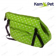Zelená taška na psa KamPet 100% bavlna zelený puntík