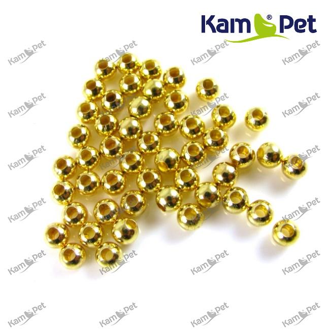 Zlaté korálky kovové kuličky 3mm, á 1ks