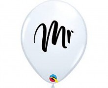 MR BÍLÝ svatební nafukovací balónek extra pevný USA
