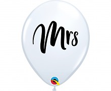 MRS BÍLÝ svatební nafukovací balónek extra pevný USA