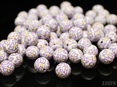 FIMO korálky kuličky 10mm BÍLÉ, bal. 5ks