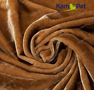 Kupón 126 hnědý samet karamelový samet látka 100% bavlna dovoz Německo 
