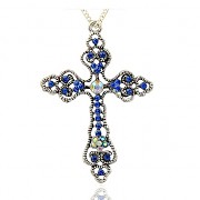 KELTSKÝ KŘÍŽ s kamínky LUXUSNÍ Přívěšek vintage náhrdelník s přívěškem dárek pro ženu