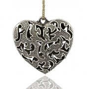 Keltské buclaté srdce LUXUSNÍ Přívěšek vintage náhrdelník s přívěškem dárek pro ženu