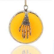 MERUŇKOVÝ magický kruh LUXUSNÍ Přívěšek vintage náhrdelník s přívěškem dárek pro ženu 