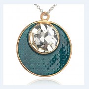 ZELENÝ magický kruh LUXUSNÍ Přívěšek vintage náhrdelník s přívěškem dárek pro ženu