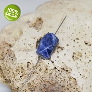 Modrý SODALIT korálek / přívěšek na náhrdelník minerální kámen tromlovaný