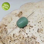 Zelený Jadeit přívěšek/korálek na náhrdelník minerální tromlovaný kámen 