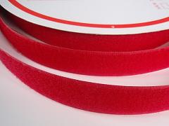 Suchý zip šíře 20mm červený KOMPLET