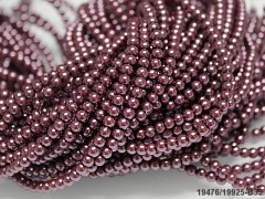 Voskované perly 10mm MĚDĚNÉ, šňůra 80cm