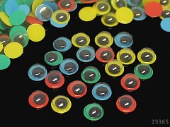 Pohyblivé barevné oči 8mm  oči na výrobu hraček panenek