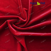 Kupón červený samet látka 45x150cm 100% bavlna dovoz Německo