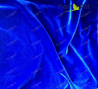 Kupón modrý samet nivea látka 100x150cm 100% bavlna dovoz Německo