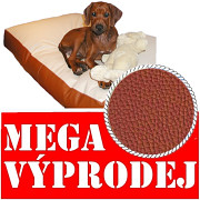 VÝPRODEj MLÉČNÁ HNĚDÁ SOFA 120cm sedací vak sleva 30% KamPet COMFORT ekokůže pelíšek pro psa