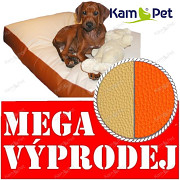 VÝPRODEj ORANŽOVÁ / žlutá SOFA 140cm sedací vak sleva 30% KamPet COMFORT ekokůže pelíšek pro psa