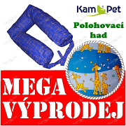 ihned k odeslání - Polohovací had KamPet MODRÉ ŽIRAFY 1,6m 100% bavlna VYPRODEJ