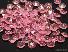 RŮŽOVÉ diamanty kamínky svatební, 1 bal