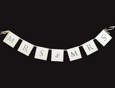 Svatební baner MRS +MRS 1KS 90CM