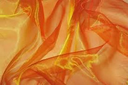 Dekorační organza šíře 145cm, oranžová