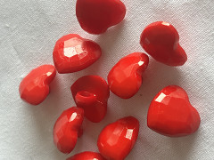 Knoflík ČERVENÉ srdíčko , 1ks