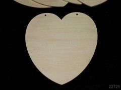 Přívěšek dřevěný k dekoraci srdce 16cm, á 1ks