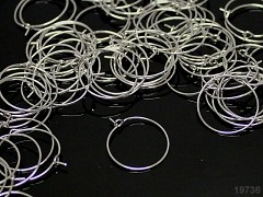 Stříbrné náušnice kroužky 20mm náušnicový bižuterní komponenty