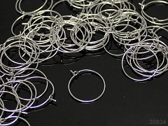 Platinové náušnice kroužky 20mm náušnicový bižuterní komponenty