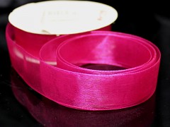 Růžová cyklám stuha organzová 20mm organza stužka šifónová magenta, svazek 3m