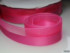 Růžová cyklám stuha organzová /saténová 25mm organza stužka šifónová magenta, á 1m