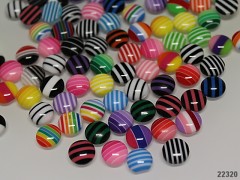 Pestrobarevný MIX korálky pecičky 10mm bal. 10ks