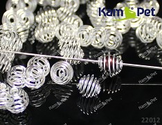 Stříbrná klec na korálky 9mm  spirály klece na korálky bal. 20ks