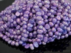 FIALKOVÉ říční perly 4/5mm přírodní minerál