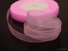 Růžová stuha organzová 10mm organza stužka růžová