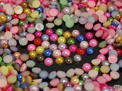 Kabošonky perleťové 2mm MIX, bal. 1g