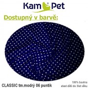 Polohovací polštář KamPet 40/40 Classic puntík 06 tm.modrý