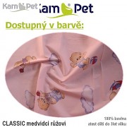 Polohovací lehátko č. 1 KamPet Classic růžoví medvídci Polohovací lehátko č. 1 KamPet Classic růže patchwork Polohovací lehátko č. 1 KamPet Classic růžoví medvídci