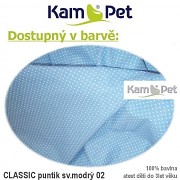 Polohovací spastik 90 KamPet Classic puntík mikro sv.modrý