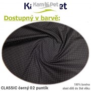 Polohovací spastik 90 KamPet Classic puntík mikro černý