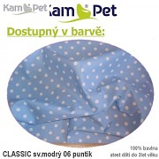 Polohovací spastik 110 KamPet Classic puntík 06 sv.modrý