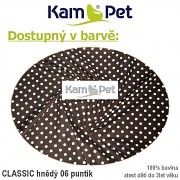 Polohovací spastik 110 KamPet Classic puntík 06 hnědý