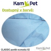 Polohovací spastik 110 KamPet Classic puntík mikro sv.modrý