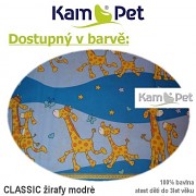 Polohovací spastik 130 KamPet Classic modré žirafy