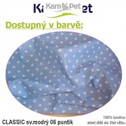 Polohovací spastik 130 KamPet Classic puntík sv.modrý