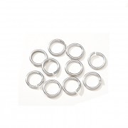 Bižu kroužky jednoduché 5/0.7mm STŘÍBRNÉ, bal. 2.3g