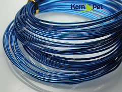 Modrý bižuterní drát hliníkový drát 1,5mm, á 1m Modrý bižuterní drát hliníkový drát 1,5mm Modrý bižuterní drát hliníkový drát 1,5mm, á 1m